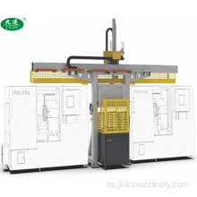 Robot de pórtico con dos máquinas CNC